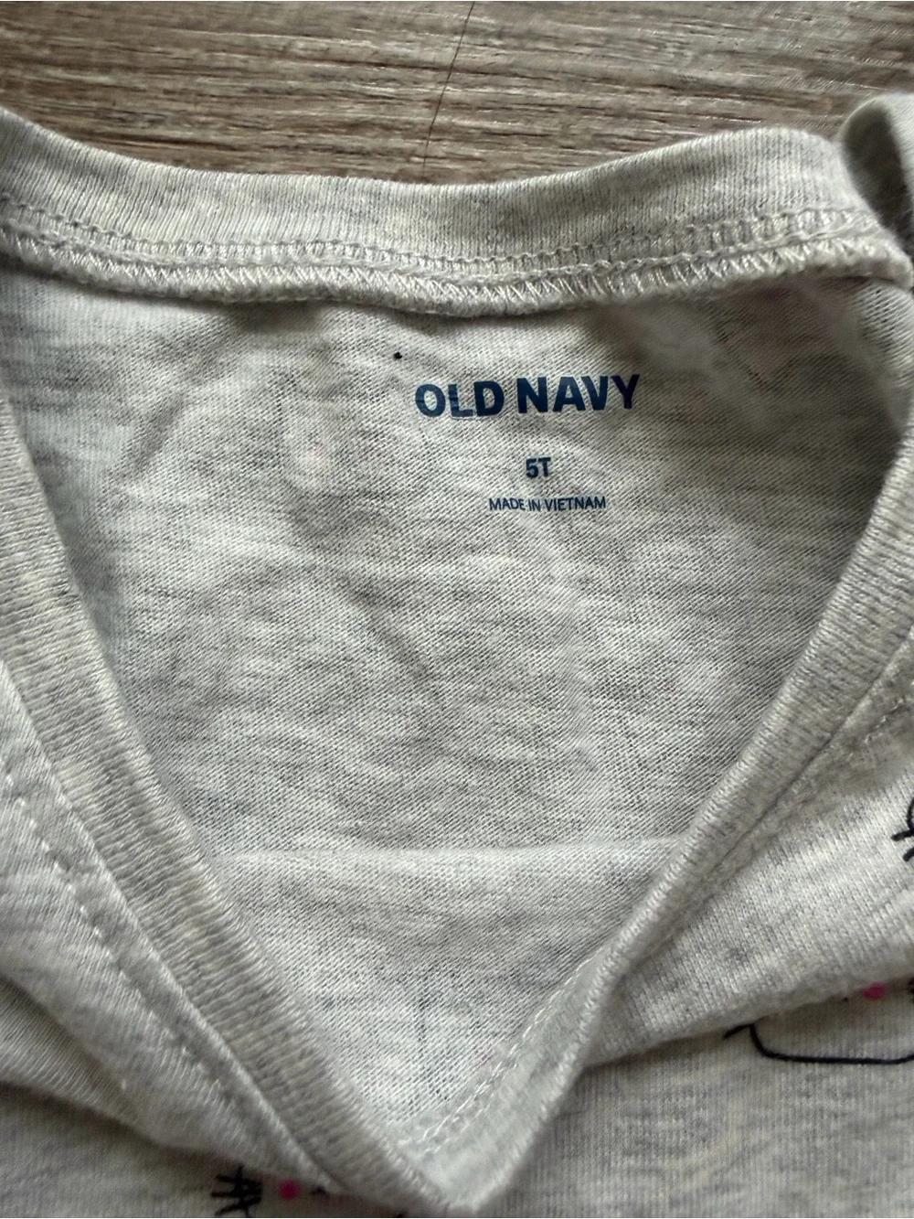 🌸 $10 SALE 🌸 Old Navy Light Gray Girls Cat Print Dress with Pink Accents